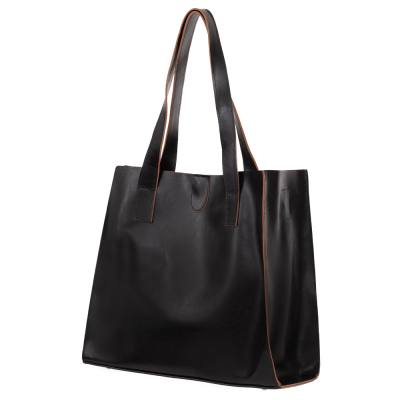 -25% CZARNA SKÓRZANA TOREBKA XL SKÓRA NATURALNA shopper