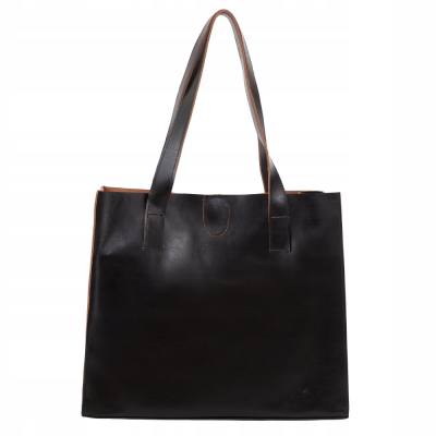 -25% CZARNA SKÓRZANA TOREBKA XL SKÓRA NATURALNA shopper