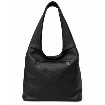- CZARNA TOREBKA SKÓRA NATURALNA SHOPPER BAG