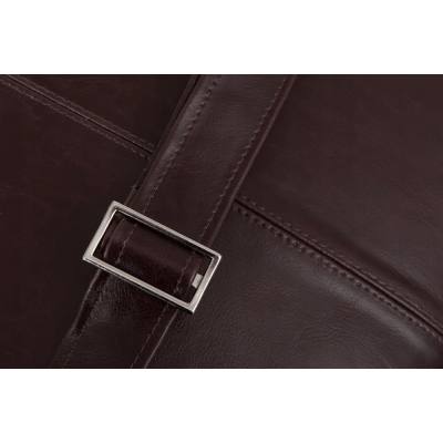 BRĄZOWA KONIAKOWA skórzana XL torba na laptopa dokumenty A4 SKÓRA NATURALNA unisex