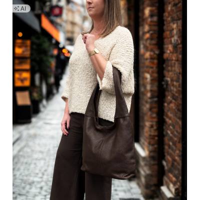 - CZEKOLADOWA TOREBKA SKÓRA NATURALNA SHOPPER BAG