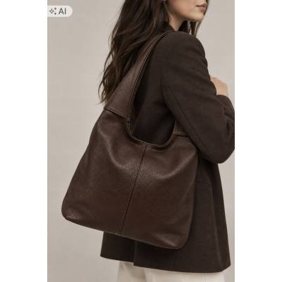 - CZEKOLADOWA TOREBKA SKÓRA NATURALNA SHOPPER BAG