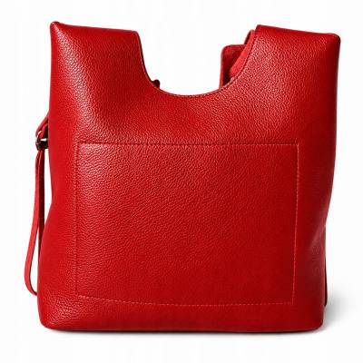 - HIT - CZERWONA TOREBKA SKÓRA NATURALNA SHOPPER A4 TORBA SKÓRZANA