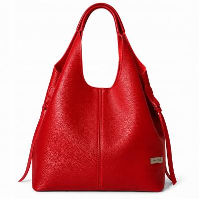 - HIT - CZERWONA TOREBKA SKÓRA NATURALNA SHOPPER A4 TORBA SKÓRZANA