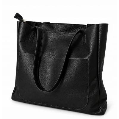 - CZARNA TOREBKA SKÓRA NATURALNA SHOPPER BAG