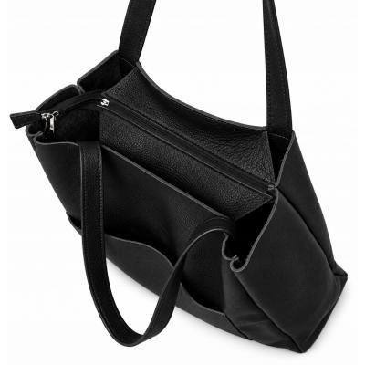 - CZARNA TOREBKA SKÓRA NATURALNA SHOPPER BAG