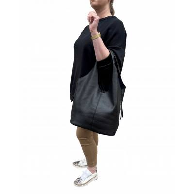 Czarna torebka Shopper torebka A4 worek klasyczna torba MaxFly