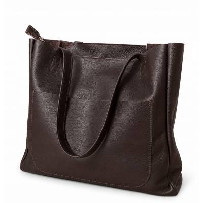 - CZEKOLADOWA TOREBKA SKÓRA NATURALNA SHOPPER BAG