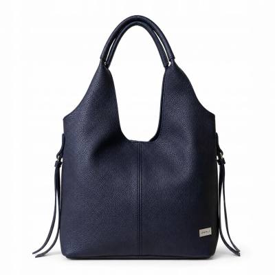 - HIT - GRANATOWA TOREBKA SKÓRA NATURALNA SHOPPER A4 TORBA SKÓRZANA