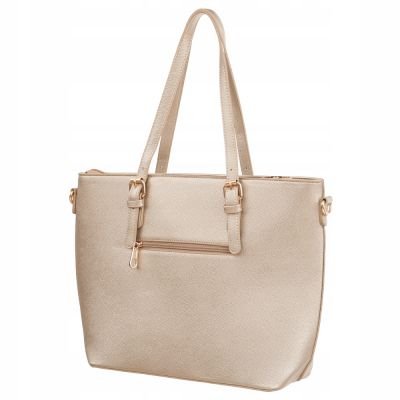 - Lulu Catagnette złota TOREBKA torba z misiem A4 shopper bag Lulu MIŚ
