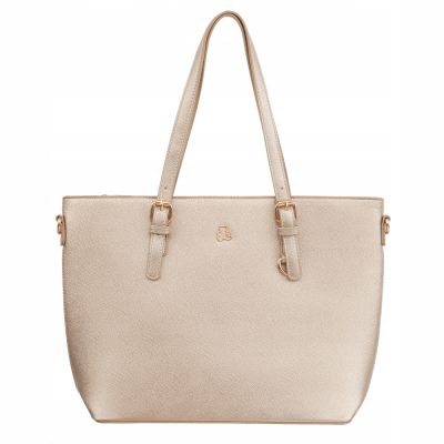 - Lulu Catagnette złota TOREBKA torba z misiem A4 shopper bag Lulu MIŚ