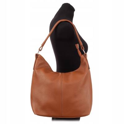 -20% RUDA CAMEL SKÓRZANA A4 torebka worek SKÓRA NATURALNA