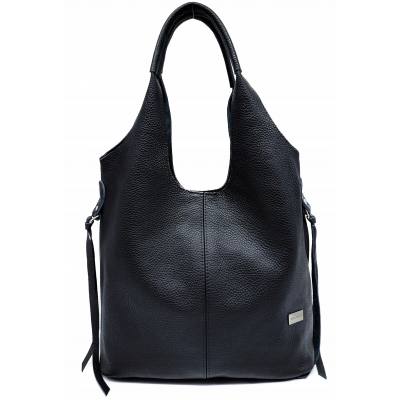 - HIT - CZARNA TOREBKA SKÓRA NATURALNA SHOPPER A4 TORBA SKÓRZANA