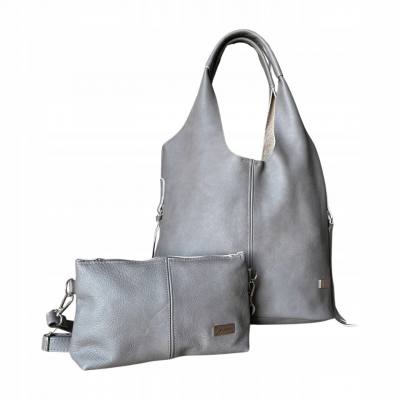 - HIT - SZARA TOREBKA SKÓRA NATURALNA SHOPPER A4 TORBA SKÓRZANA