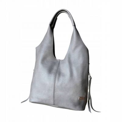 - HIT - SZARA TOREBKA SKÓRA NATURALNA SHOPPER A4 TORBA SKÓRZANA