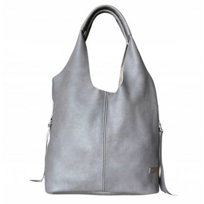 - HIT - SZARA TOREBKA SKÓRA NATURALNA SHOPPER A4 TORBA SKÓRZANA