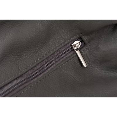 SZARA TOREBKA ZE SKÓRY WOREK SHOPPER SKÓRA A4