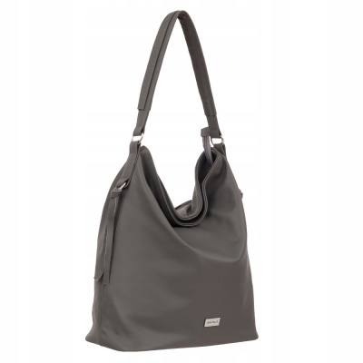 SZARA TOREBKA ZE SKÓRY WOREK SHOPPER SKÓRA A4