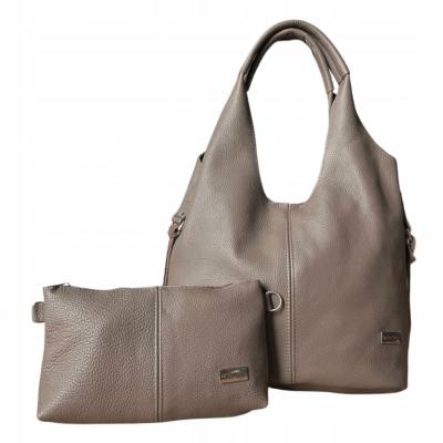 - HIT - TAUPE TOREBKA SKÓRA NATURALNA SHOPPER A4 TORBA SKÓRZANA