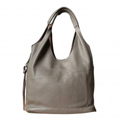 - HIT - TAUPE TOREBKA SKÓRA NATURALNA SHOPPER A4 TORBA SKÓRZANA