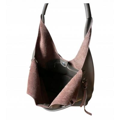 - HIT - TAUPE TOREBKA SKÓRA NATURALNA SHOPPER A4 TORBA SKÓRZANA