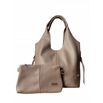 - HIT - TAUPE TOREBKA SKÓRA NATURALNA SHOPPER A4 TORBA SKÓRZANA