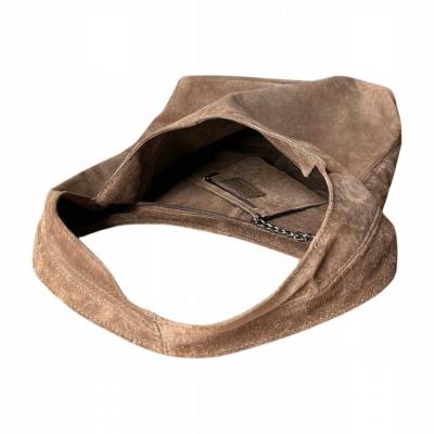 - CAPPUCCINO TAUPE ZAMSZOWA TOREBKA WOREK TOREBKA ZAMSZ NATURALNY ZAMEK A4