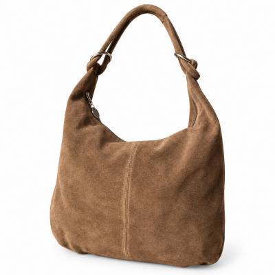- CAPPUCINO ZAMSZOWA TOREBKA WOREK FANGO TOREBKA ZAMSZ NATURALNY Vera Pelle