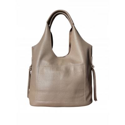 - HIT - TAUPE TOREBKA SKÓRA NATURALNA SHOPPER A4 TORBA SKÓRZANA