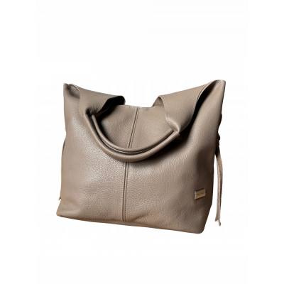 - HIT - TAUPE TOREBKA SKÓRA NATURALNA SHOPPER A4 TORBA SKÓRZANA