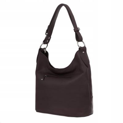 - Brązowa torebka skóra naturalna shopper czekoladowa torba Vera Pelle