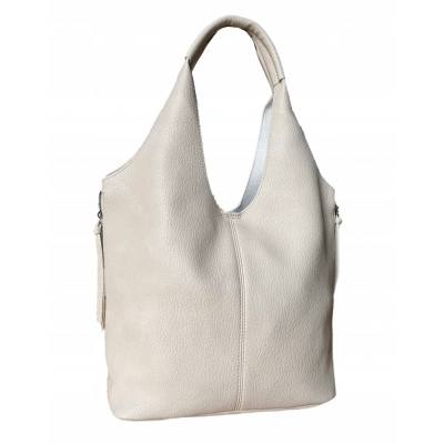 Beżowa torebka Shopper torebka A4 worek klasyczna torba MaxFly