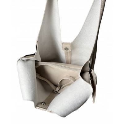 Beżowa torebka Shopper torebka A4 worek klasyczna torba MaxFly