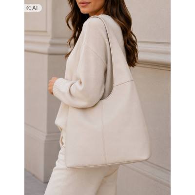 JASNOBEŻOWA TOREBKA WOREK SHOPPER KLASYCZNA TORBA
