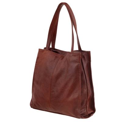 brązowa toreba skórzana torba shopper ze skóry skóra naturalna A4