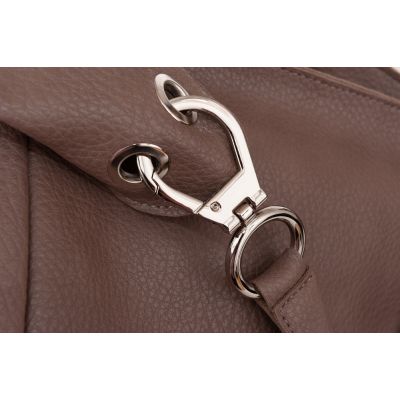 MAGIC BAGS - cappuccino asymetryczna torebka torba worek skóra A4