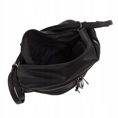 -25% czarna torebka plecak worek Gallantry 2w1 A4 torba