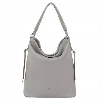 -20% SZARA TOREBKA ZE SKÓRY WOREK SHOPPER SKÓRA A4