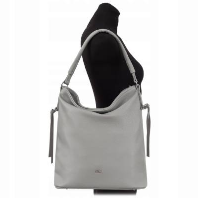 -20% SZARA TOREBKA ZE SKÓRY WOREK SHOPPER SKÓRA A4