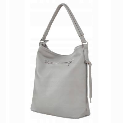 -20% SZARA TOREBKA ZE SKÓRY WOREK SHOPPER SKÓRA A4