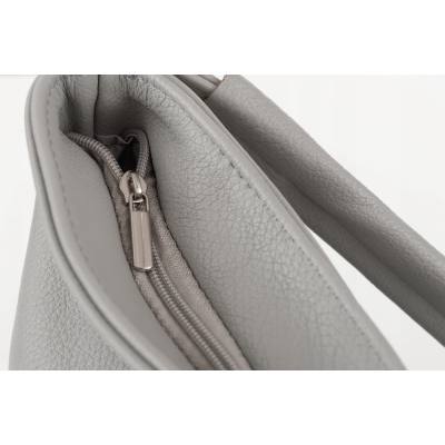 -20% SZARA TOREBKA ZE SKÓRY WOREK SHOPPER SKÓRA A4