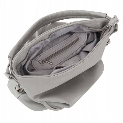 -20% SZARA TOREBKA ZE SKÓRY WOREK SHOPPER SKÓRA A4