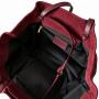 - Bordowa zamszowa torebka shopper burgund ZAMSZ NATURALNY Vera Pelle