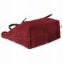 - Bordowa zamszowa torebka shopper burgund ZAMSZ NATURALNY Vera Pelle
