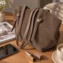 - Cappuccino fango zamszowa torebka shopper ZAMSZ NATURALNY Vera Pelle