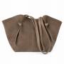 - Cappuccino fango zamszowa torebka shopper ZAMSZ NATURALNY Vera Pelle