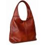 - BRĄZOWA TOREBKA SKÓRA NATURALNA SHOPPER BAG