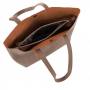 -25% HIT - cappuccino beżowa polska klasyczna A4 skórzana torebka shopper bag