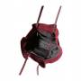 - Bordowa zamszowa torebka shopper burgund ZAMSZ NATURALNY Vera Pelle