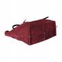 - Bordowa zamszowa torebka shopper burgund ZAMSZ NATURALNY Vera Pelle